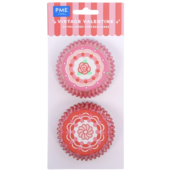 Cupcake Cases - Vintage Valentine